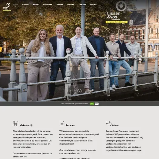 Capture d'écran du site web de www.tijssenvos.nl