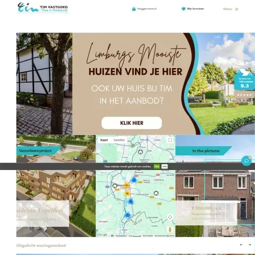 Screenshot der Website von www.timvastgoed.nl