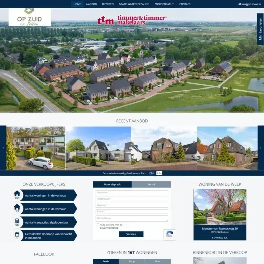 Screenshot der Website von www.timmermakelaars.nl