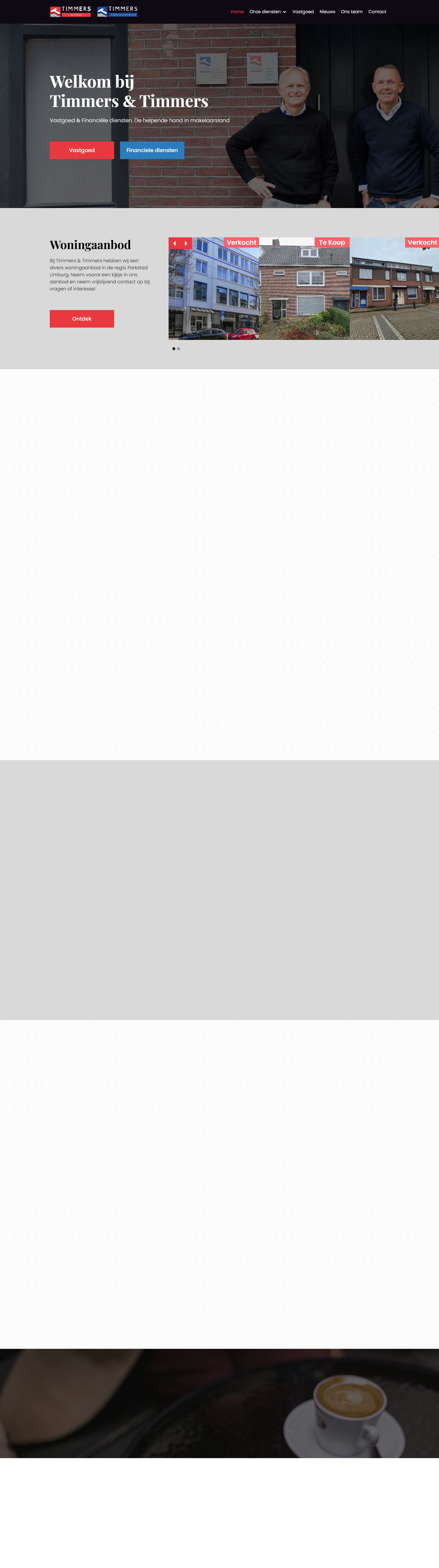 Screenshot der Website von timmersentimmers.nl