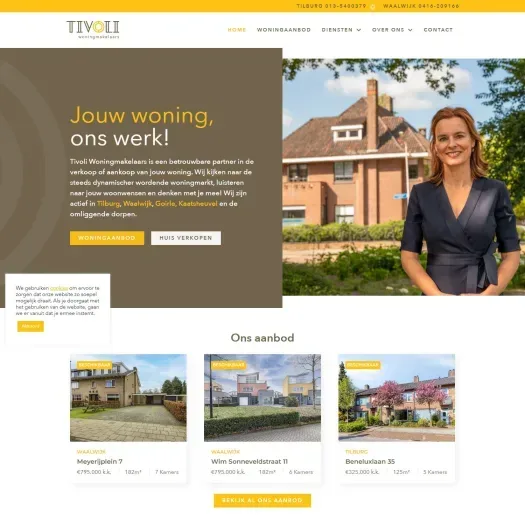 Screenshot der Website von www.tivoliwoningmakelaars.nl