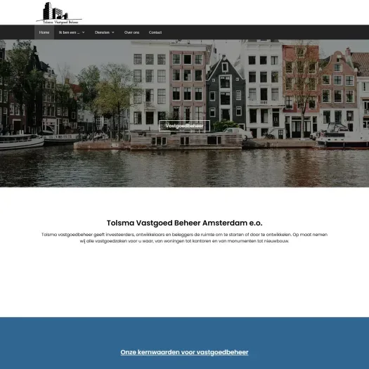 Screenshot van de website van www.tolsmavastgoedbeheer.nl