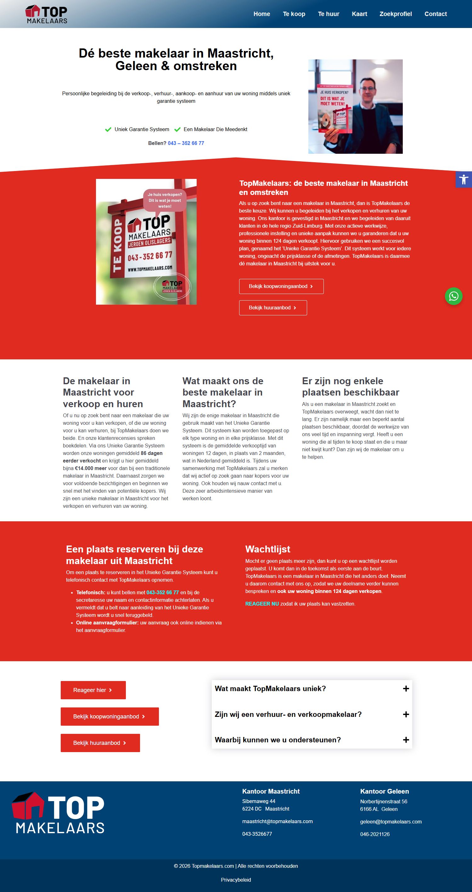 Screenshot der Website von www.topmakelaars.com