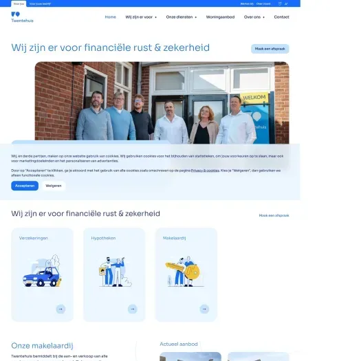 Screenshot van de website van www.twentehuis.nl