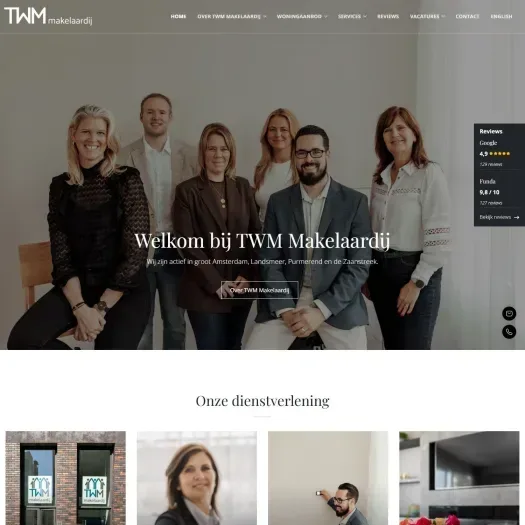 Screenshot der Website von www.makelaarpurmerend.com