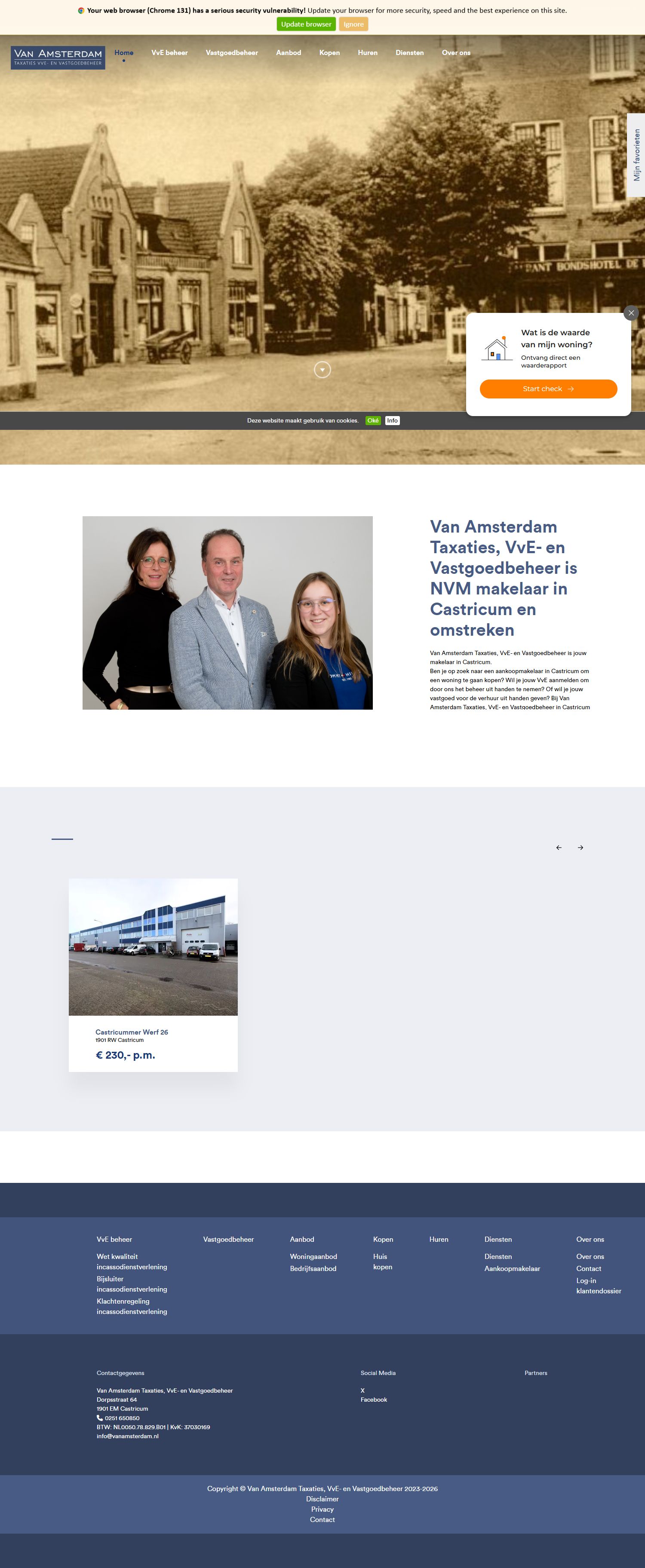 Kantoorfoto Van Amsterdam Taxaties, VvE- en Vastgoebeheer