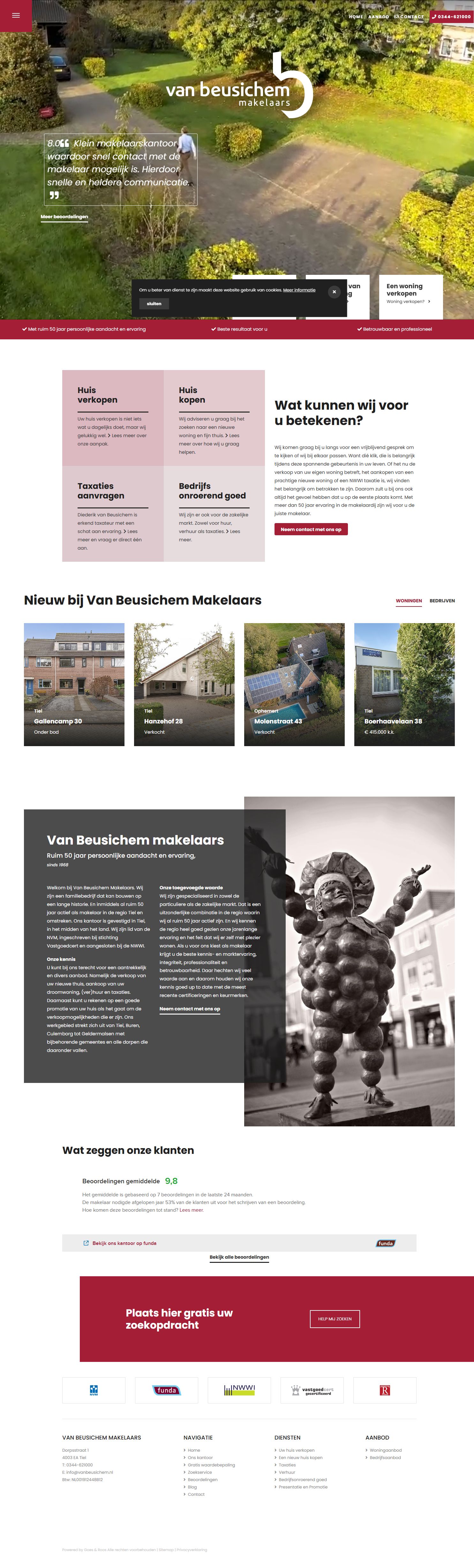 Screenshot van de website van www.vanbeusichem.nl
