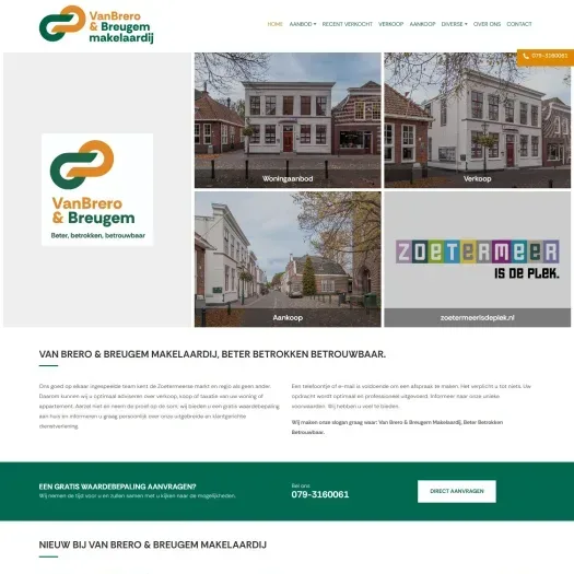 Capture d'écran du site web de www.vanbrero-breugem.nl