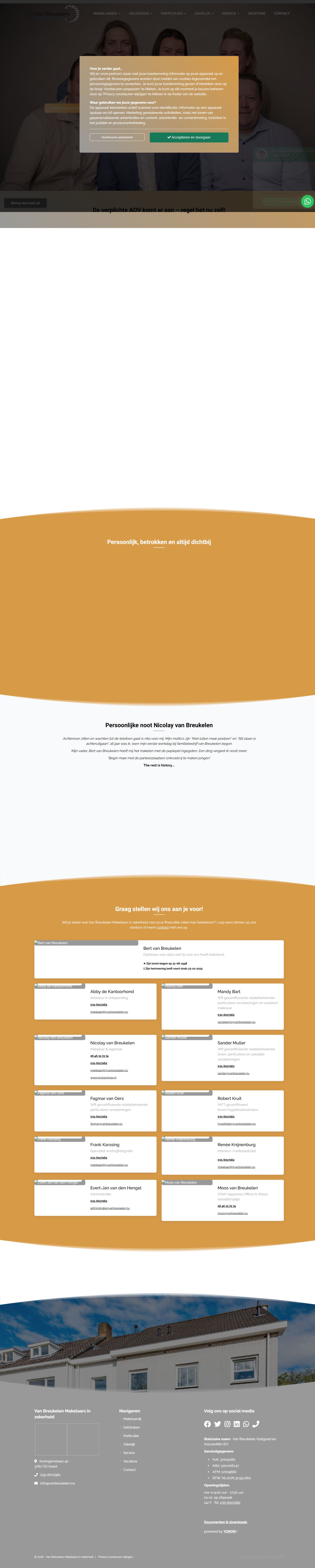 Screenshot der Website von www.vanbreukelen.nu