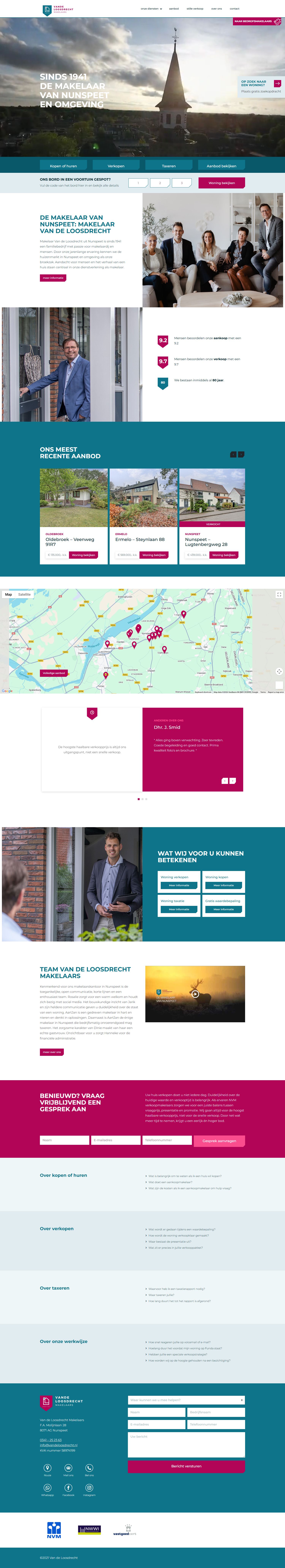 Capture d'écran du site web de www.vandeloosdrechtmakelaars.nl