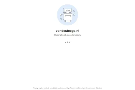 Screenshot van de website van www.vandesteege.nl