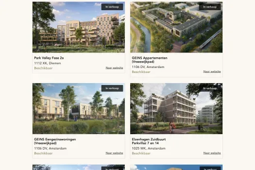 Screenshot of the website of www.vandesteege.nl