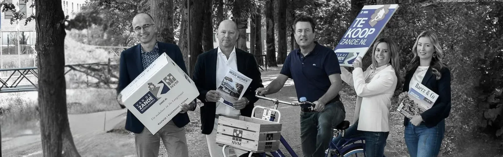 Team foto van Van de Zande Makelaardij Kaatsheuvel