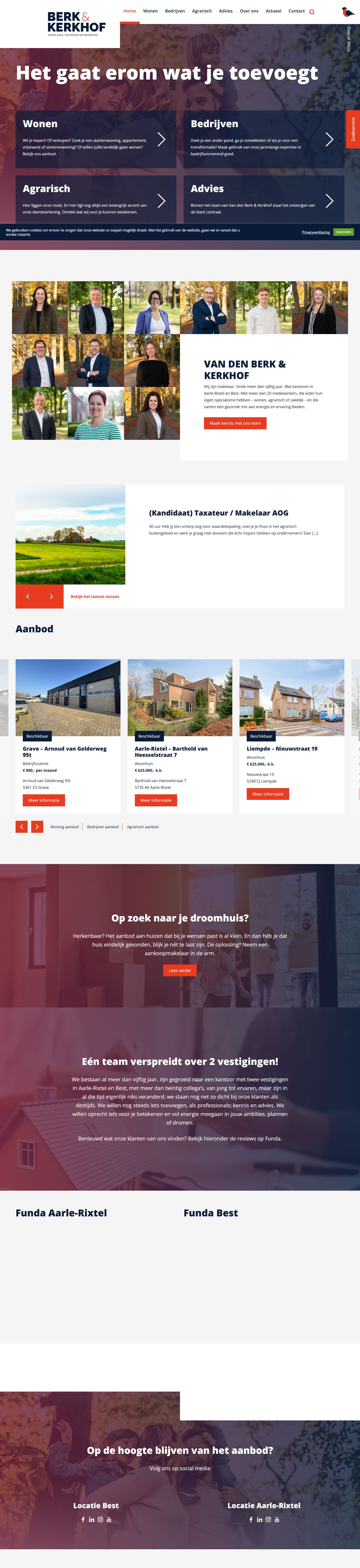 Screenshot der Website von www.berkkerkhof.nl