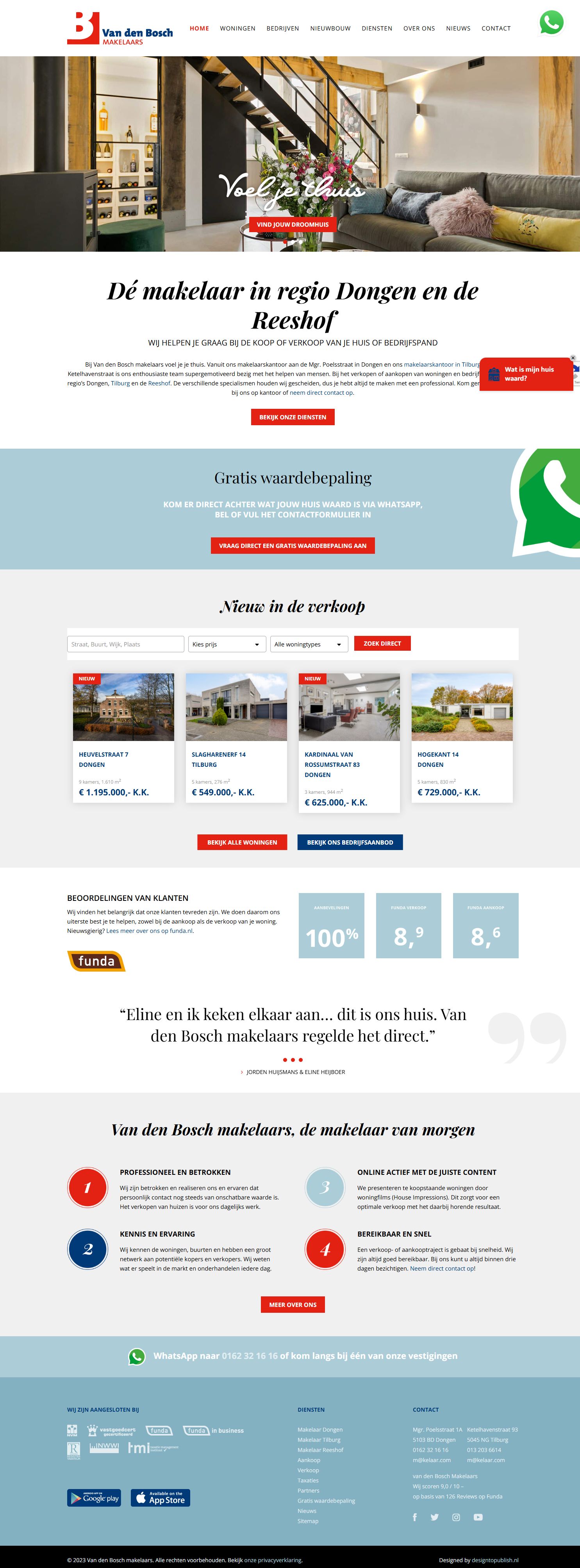 Screenshot van de website van www.vandenboschmakelaars.com
