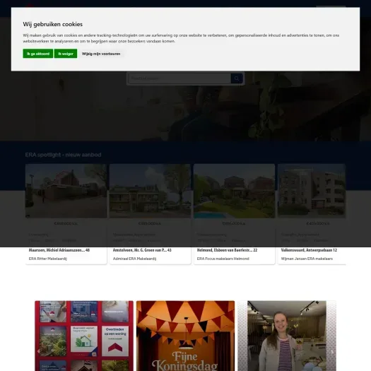 Screenshot van de website van www.vandenputten.nl