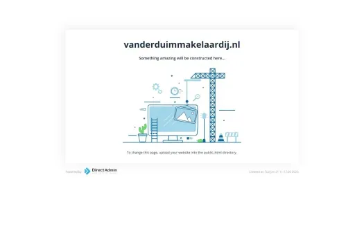 Screenshot of the website of www.vddm.nl