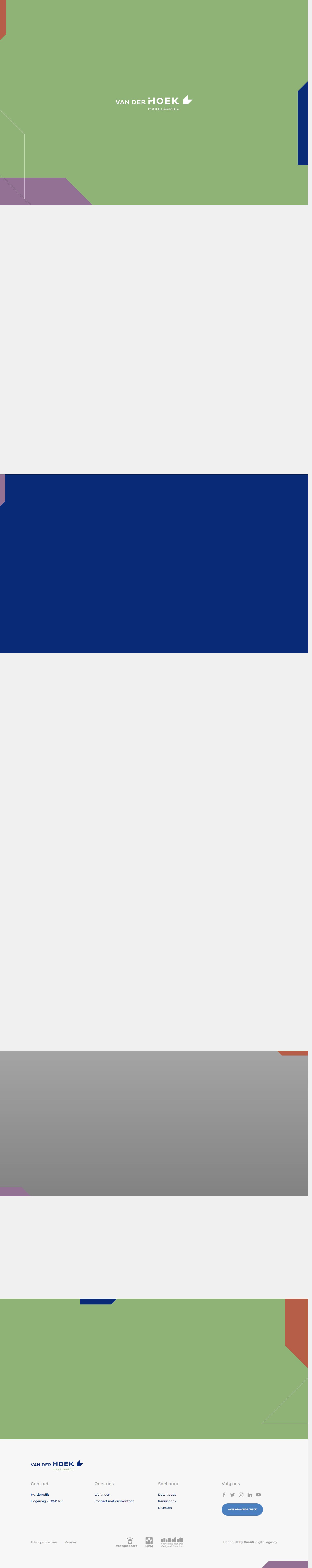 Screenshot der Website von www.vanderhoekmakelaardij.nl