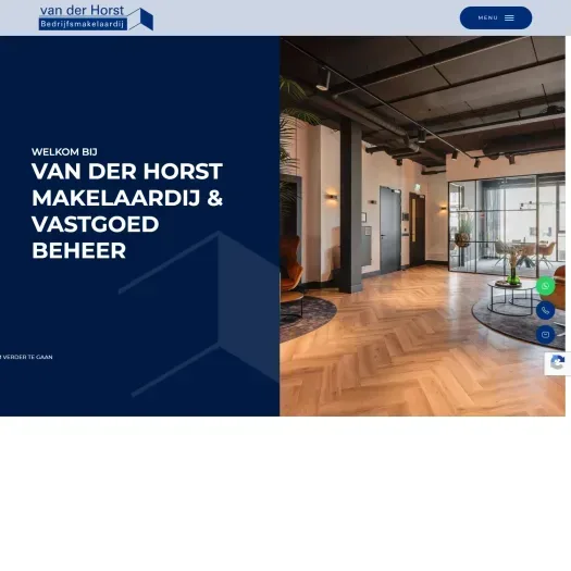 Screenshot van de website van www.vanderhorstmakelaardij.nl