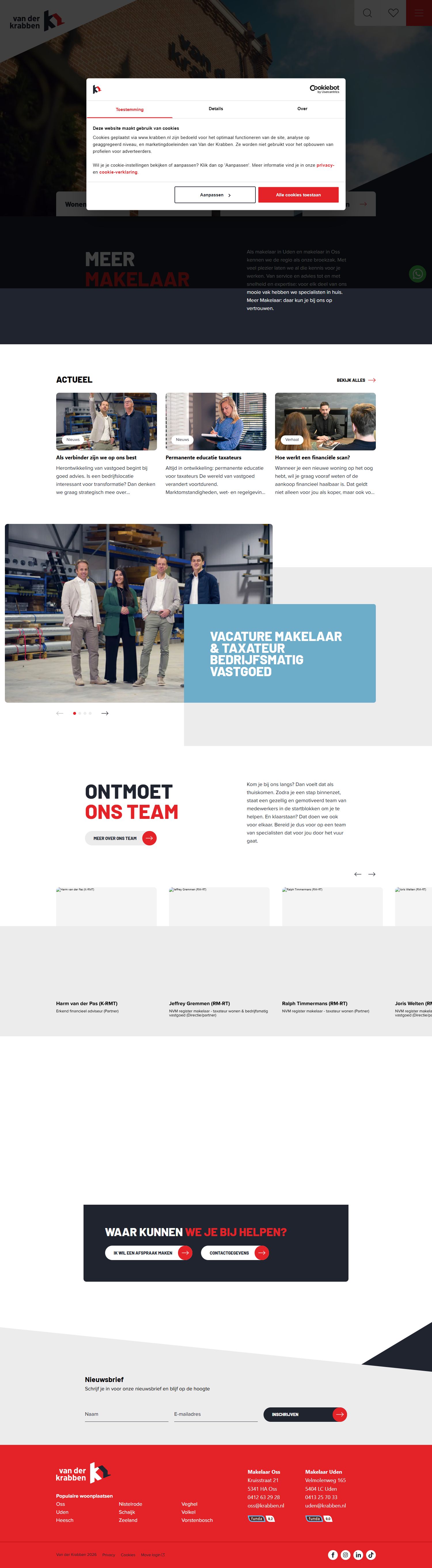 Screenshot der Website von www.krabben.nl