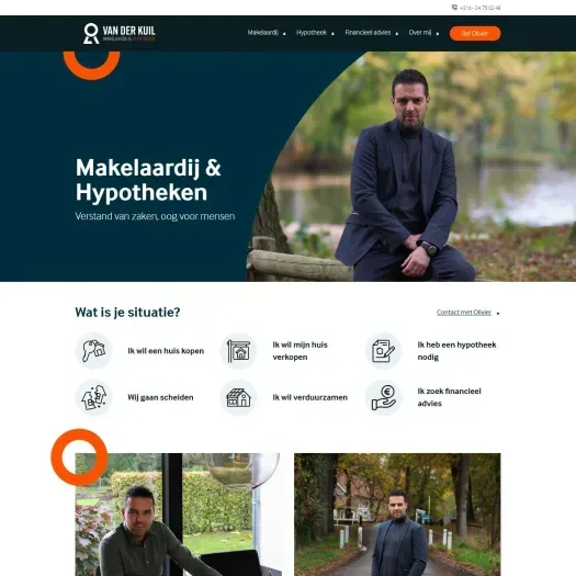 Screenshot van de website van www.vanderkuil.nu