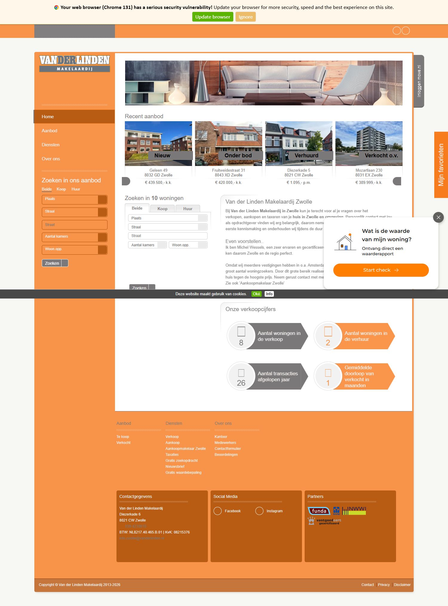 Screenshot der Website von www.vdlmakelaardijzwolle.nl