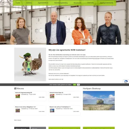 Screenshot van de website van www.vdsm.nl