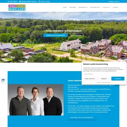 Capture d'écran du site web de www.vandijkvanessen.nl