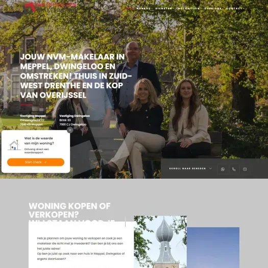 Screenshot van de website van www.vanditshuizen.nl
