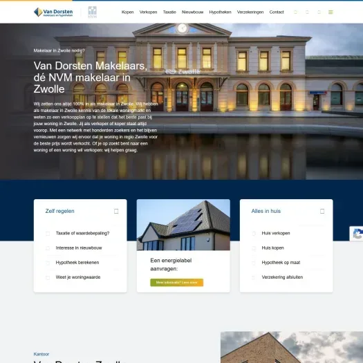 Screenshot van de website van vandorsten.nl