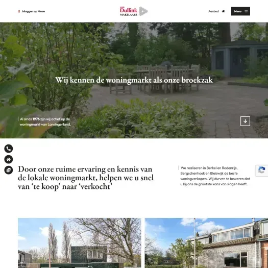 Screenshot der Website von www.vandullink.nl