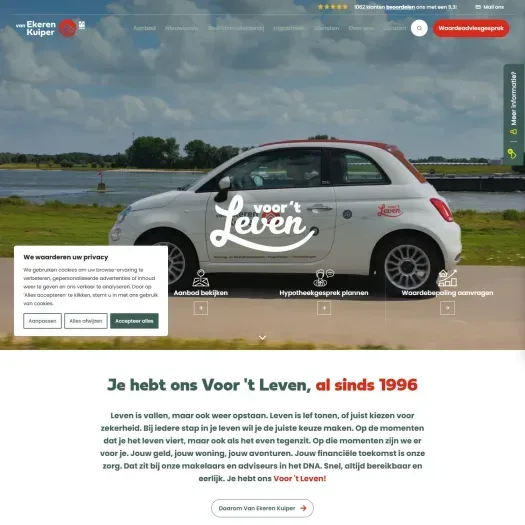 Screenshot van de website van www.vanekerenkuiper.nl