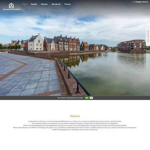 Screenshot van de website van www.vankesselvangellicum.nl