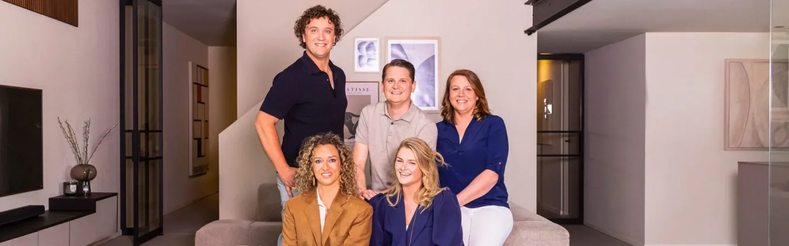 Team foto van Van Laarhoven en Paul Makelaardij