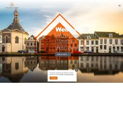 Screenshot van de website van www.vlkmakelaars.nl