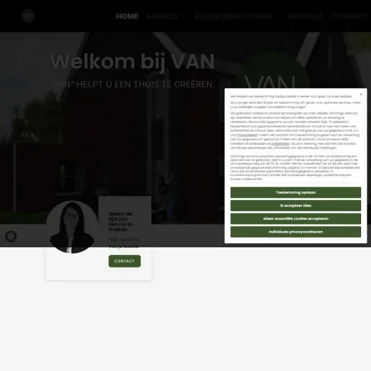 Capture d'écran du site web de www.vanmakelaardij.nl