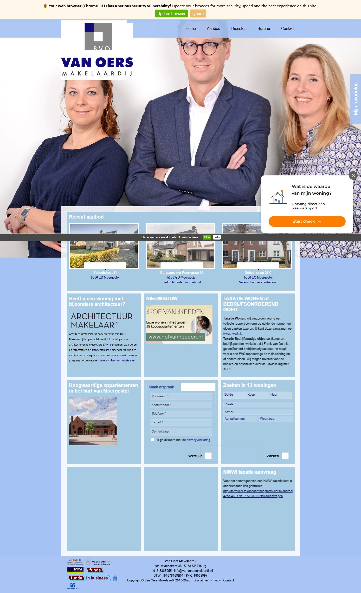 Screenshot der Website von www.vanoersmakelaardij.nl