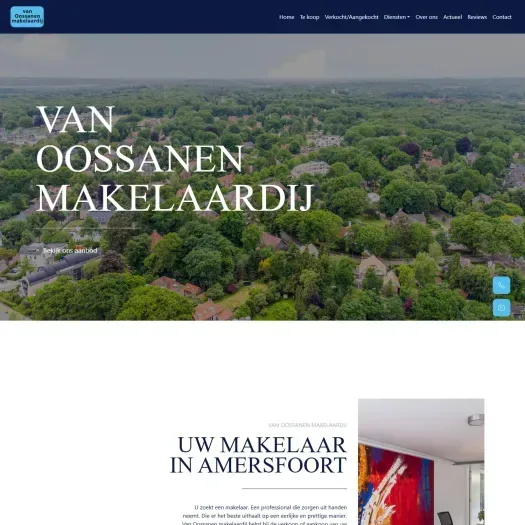 Screenshot der Website von www.vanoossanen.nl