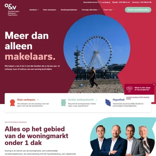 Screenshot van de website van www.ovmak.nl