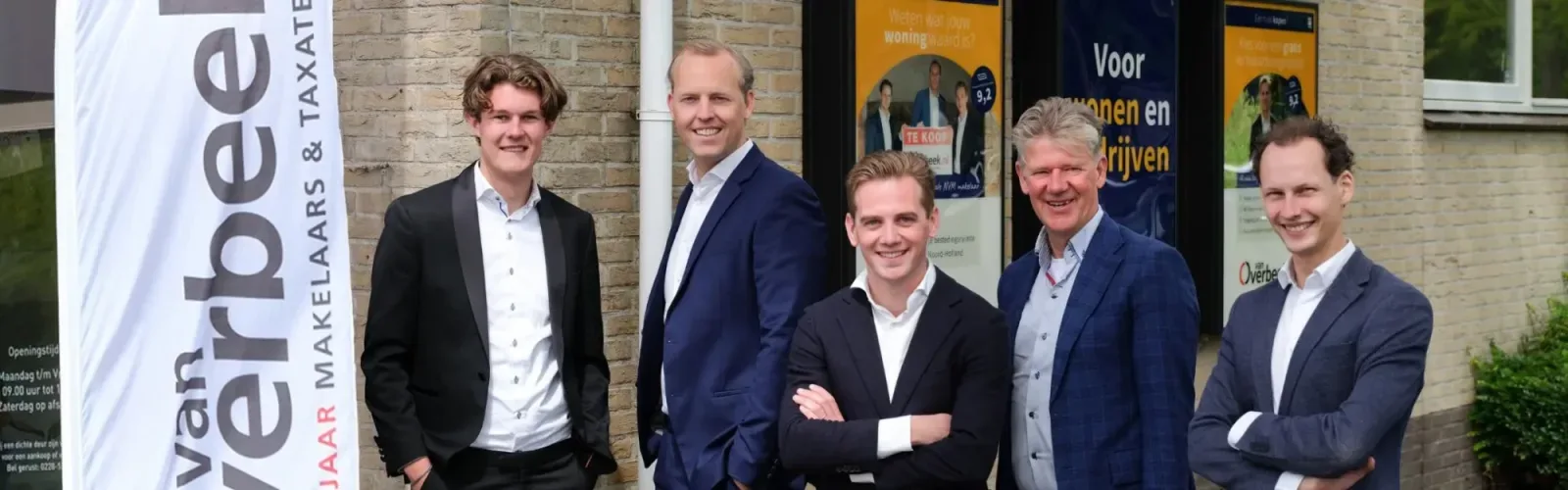 Team foto van Van Overbeek Makelaars o.g. West-Friesland