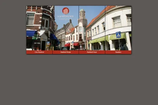Screenshot van de website van www.vanriezenvastgoed.nl