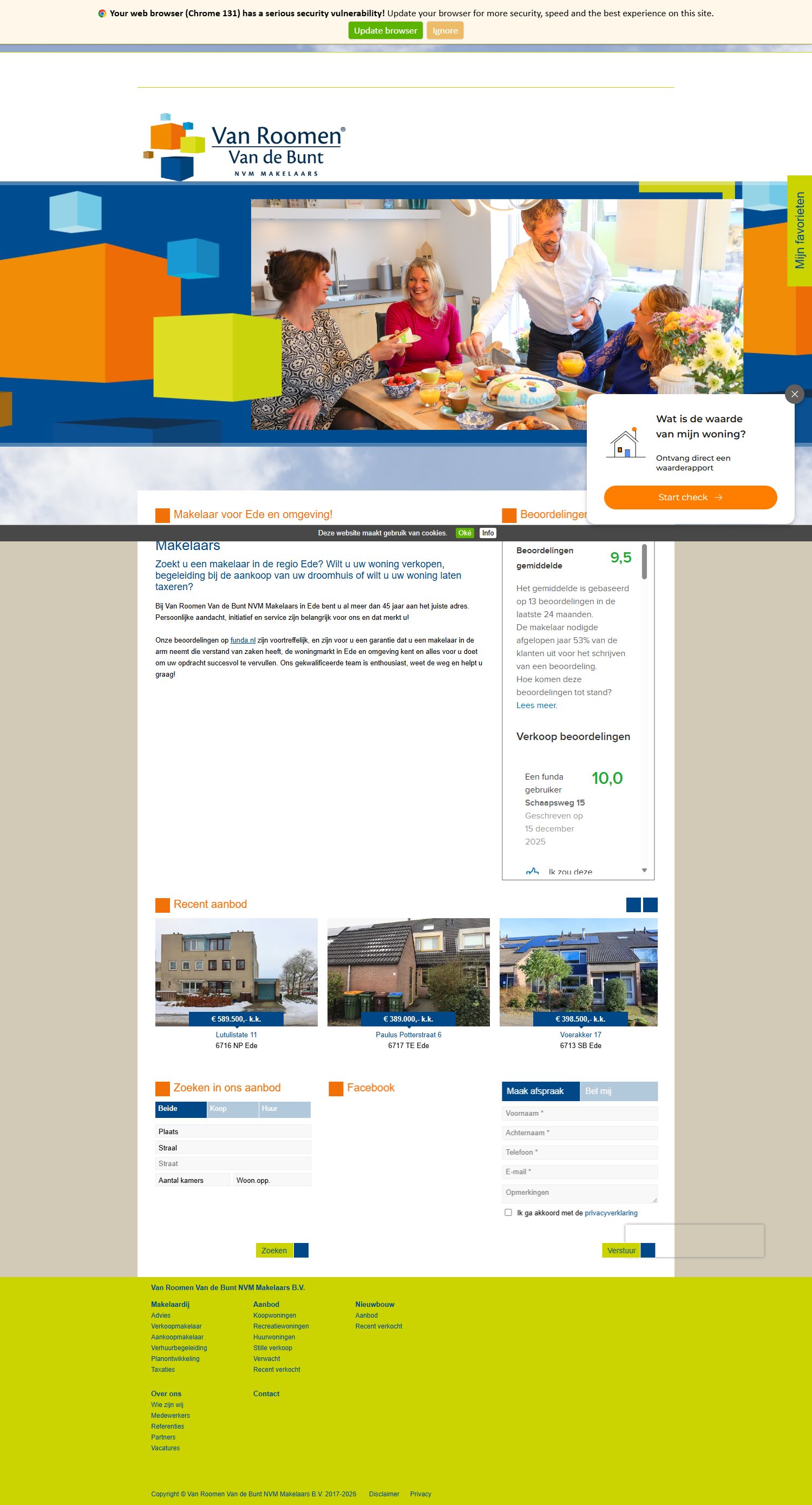 Photo de bureau de Van Roomen Van de Bunt NVM Makelaars