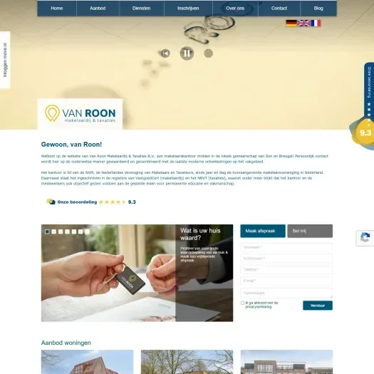 Screenshot van de website van www.vrmt.nl