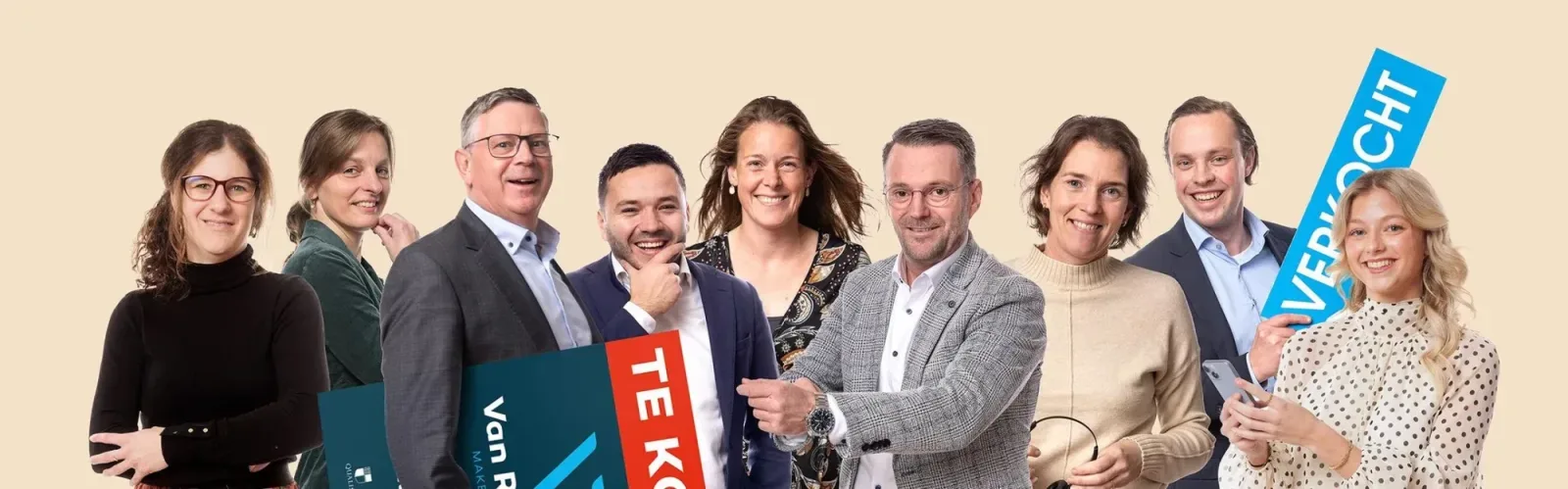 Team foto van Van Rossum Makelaardij