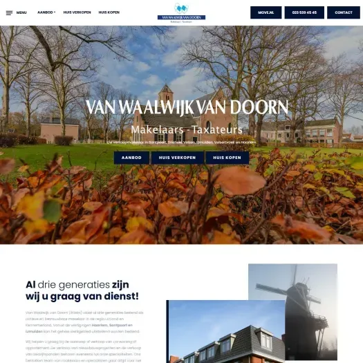 Screenshot van de website van www.wado.nl