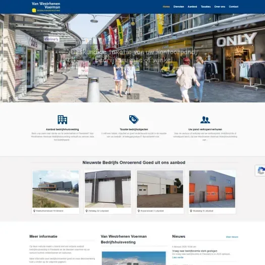 Screenshot van de website van www.vanwestrhenen-bog.nl