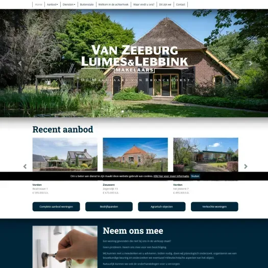Screenshot van de website van www.demakelaarsvanbronckhorst.nl