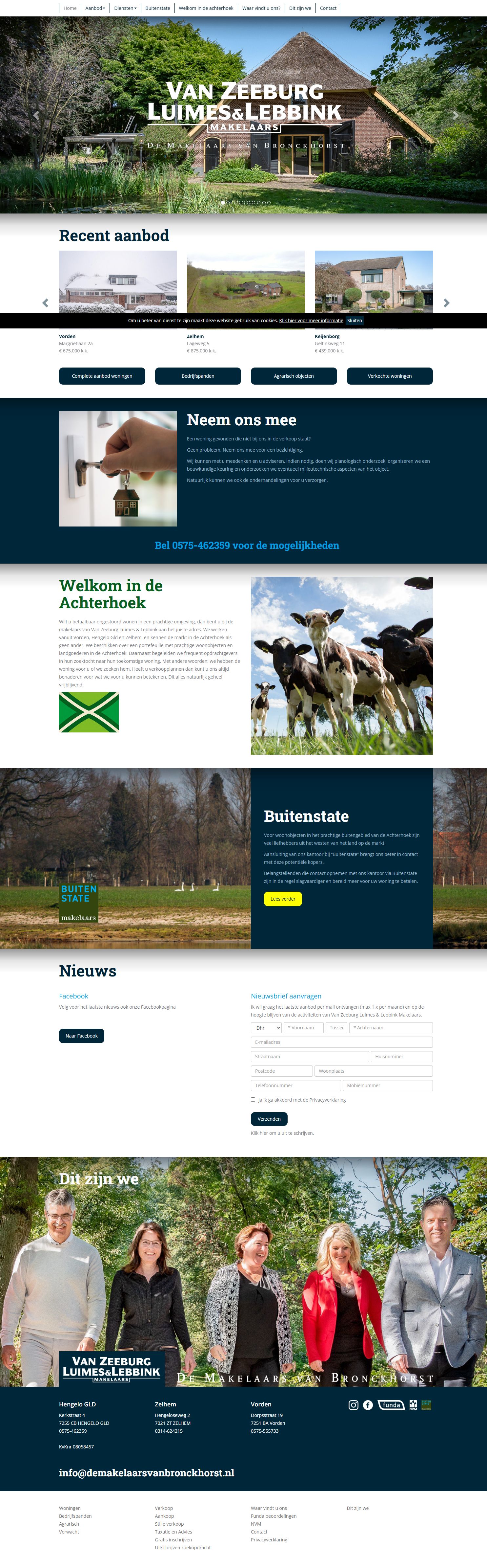 Screenshot der Website von www.demakelaarsvanbronckhorst.nl