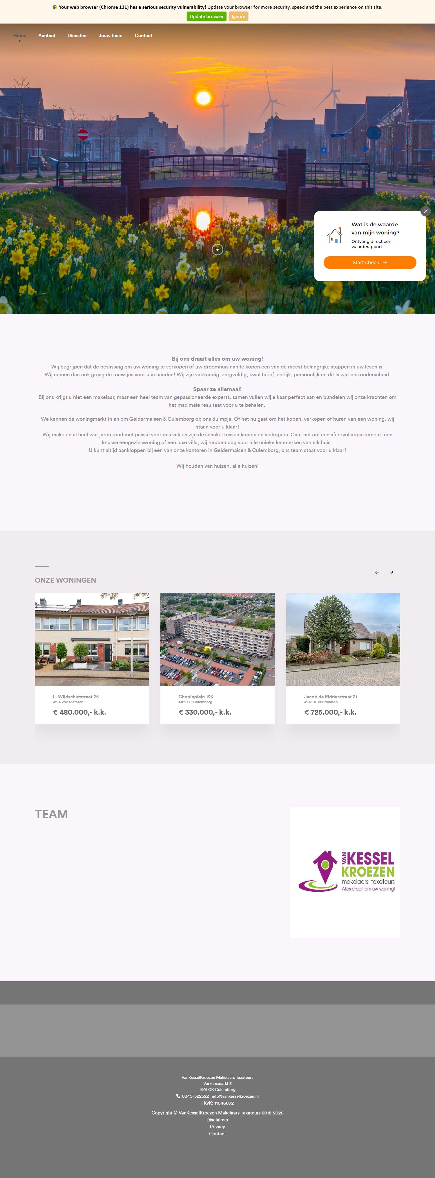 Kantoor foto van VanKesselKroezen Makelaars Geldermalsen-Culemborg