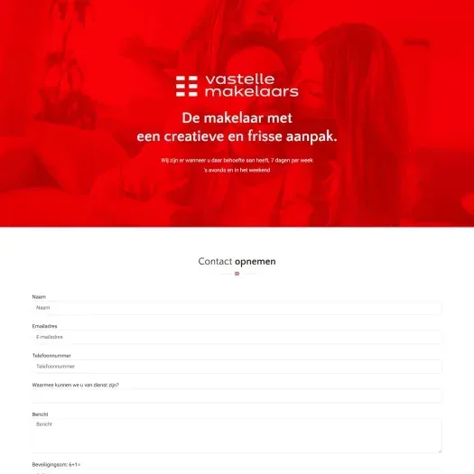 Screenshot of the website of www.vastelle.nl